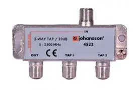Odgałęźnik antenowy 2-krotny 5-2300 MHz Johansson 4522 20dB