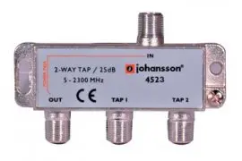 Odgałęźnik antenowy 2-krotny 5-2300 MHz Johansson 4523 25dB