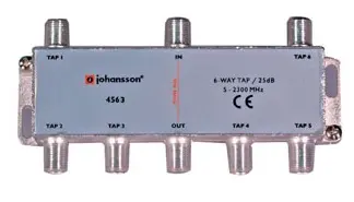 Odgałęźnik antenowy 6-krotny 5-2300 MHz Johansson 4563 25dB