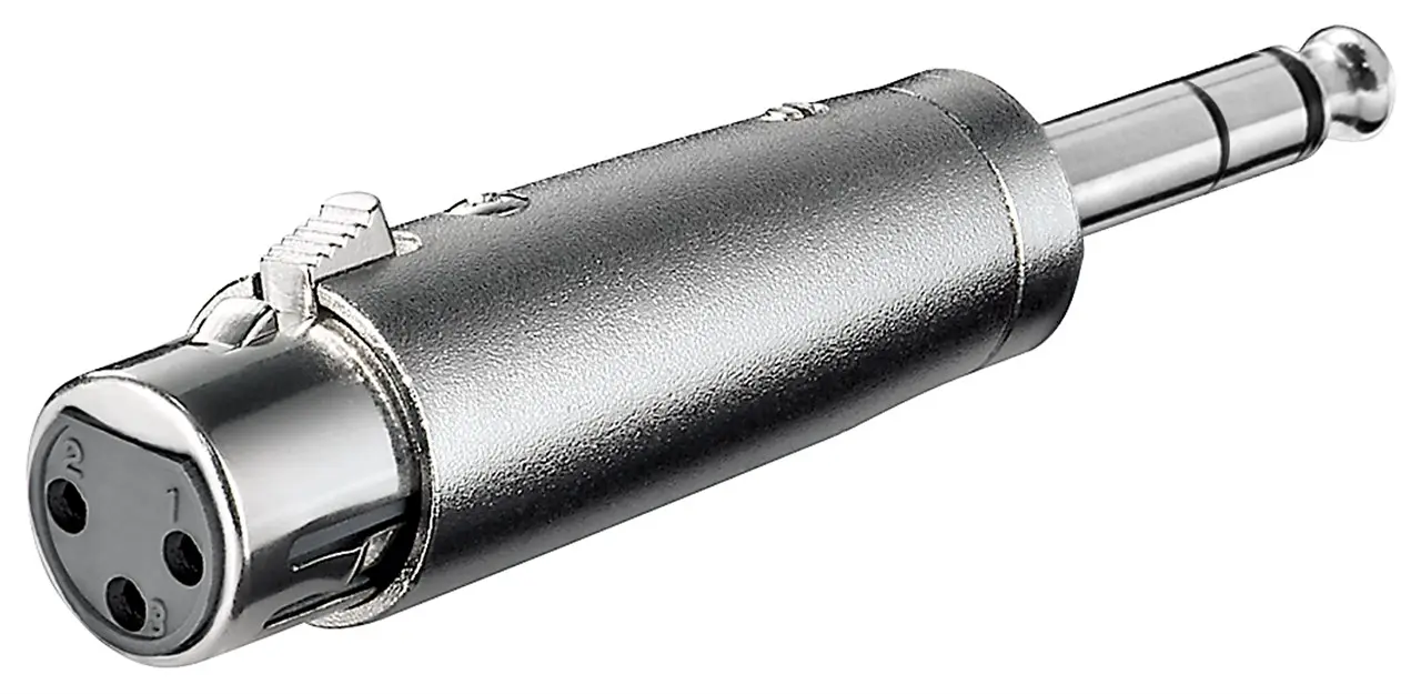 Adapter audio przejściówka gniazdo XLR na wtyk Jack 6,35mm Goobay