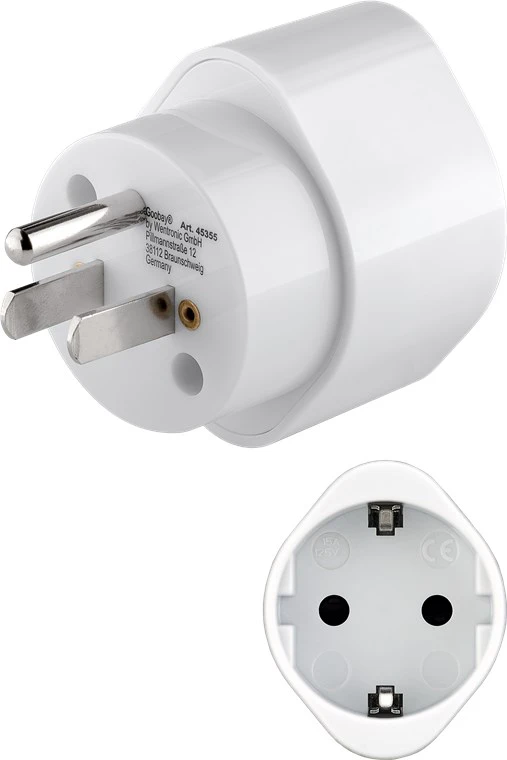 Adapter podróżny gniazdo Europa / Schuko - wtyk USA / Japonia