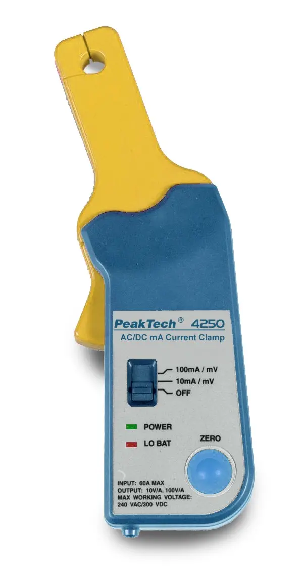 Adapter zaciskowy do multimetra 60A AC/DC PeakTech 4250