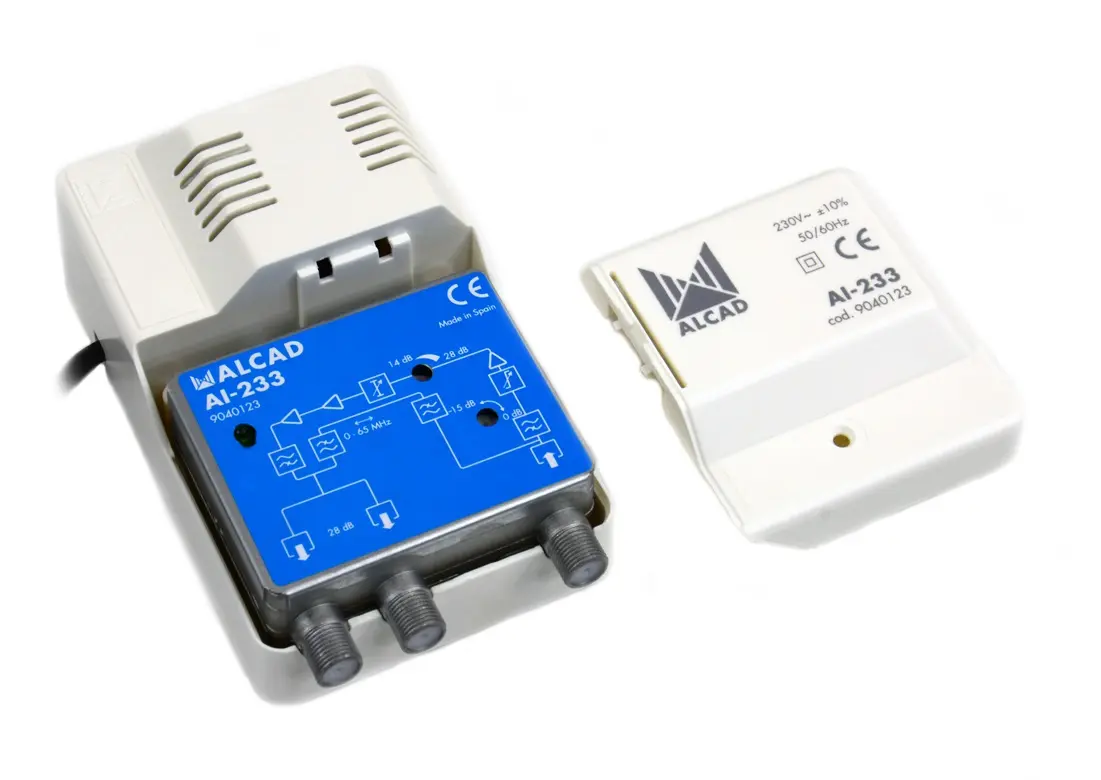 Alcad wzmacniacz szerokopasmowy AI-233 1we/2wy