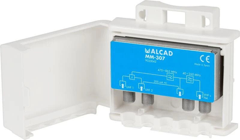 Alcad Zwrotnica Masztowa MM-307 2xUHF+VHF(BIII/DAB)/FM