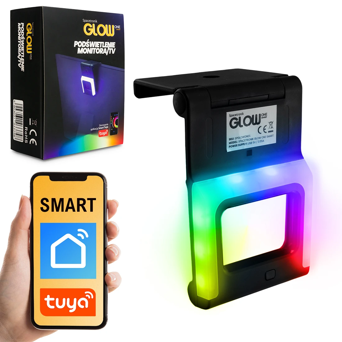 Ambilight do monitora, telewizora na USB Spacetronik Glow One Smart