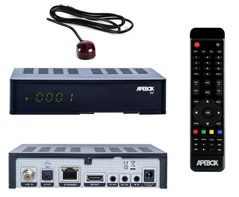 Apebox S2 DVB-S2 H.265 dla kart XXX - IPTV Stalker + Xtream TV CCCAM