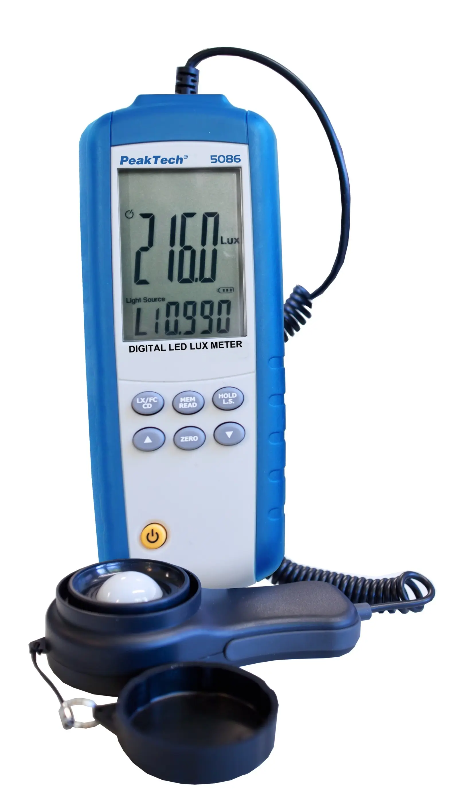Cyfrowy Miernik Światła Luksometr Luksomierz fotometr PeakTech 5086