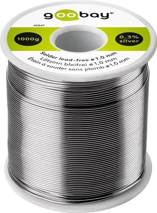 Cyna bezołowiowa SREBRO + MIEDŹ Goobay 1,0mm 1000g