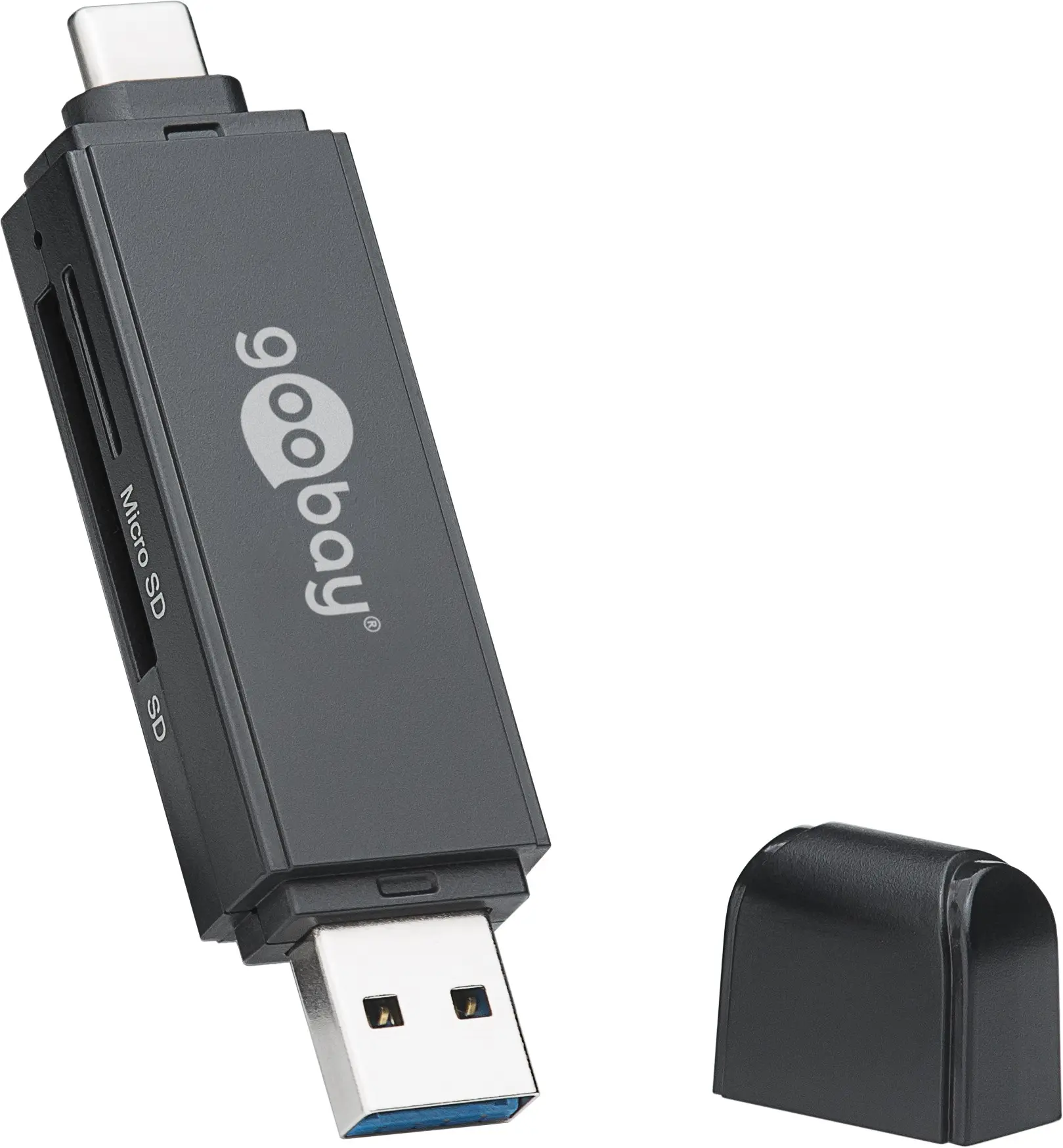 Czytnik kart pamięci SD microSD USB 3.0/USB-C Goobay