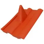 Elastyczna gumowana dachówka na masz antenowy 41x32 cm - kolor ceglasta
