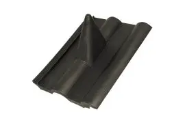 Elastyczna gumowana dachówka na masz antenowy 41x32 cm - kolor czarny
