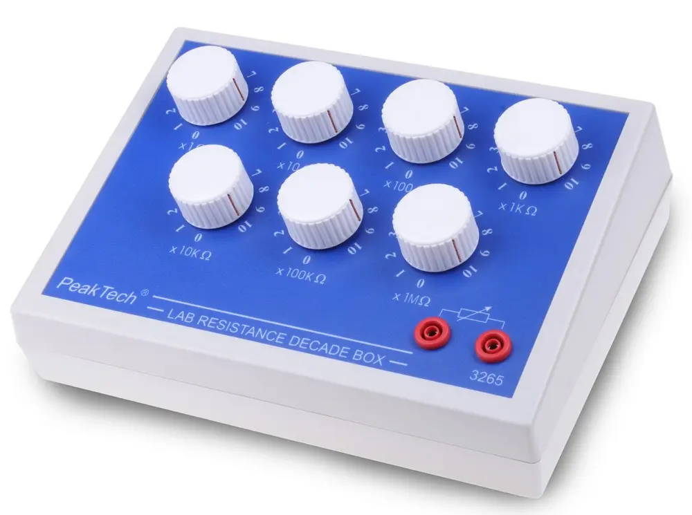 Dekada rezystancyjna z przełącznikami obrotowymi PeakTech 3265