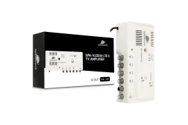 Domowy wzmacniacz telewizyjny z rozgałęźnikiem 4xOUT FM/DAB/VHF  UHF Spacetronik SPA-VU28X4 LTE