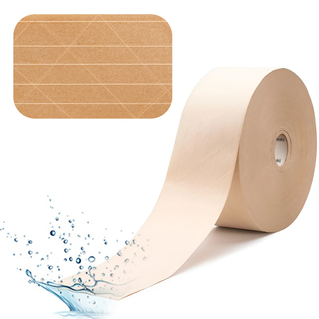 Ekologiczna taśma papierowa z Kraftowego papieru aktywowana wodą 70 mm / 137 m Bublaki BT-W700R