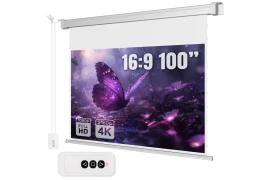 Ekran do Projektora Sufitowy Ścienny SST Elektryczny Napinany 100