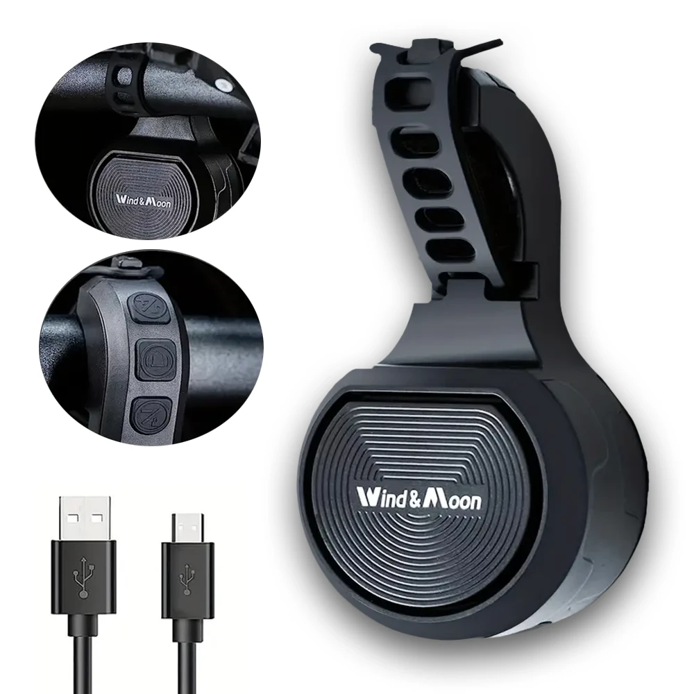 Elektroniczny dzwonek rowerowy z funkcją alarmu Wind and Moon WT07S