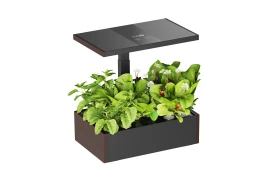 Inteligentna doniczka 10l SMART Garden czarno - brązowa z ekranem LCD na ulubione rośliny przez cały rok Spacetronik SPGC20