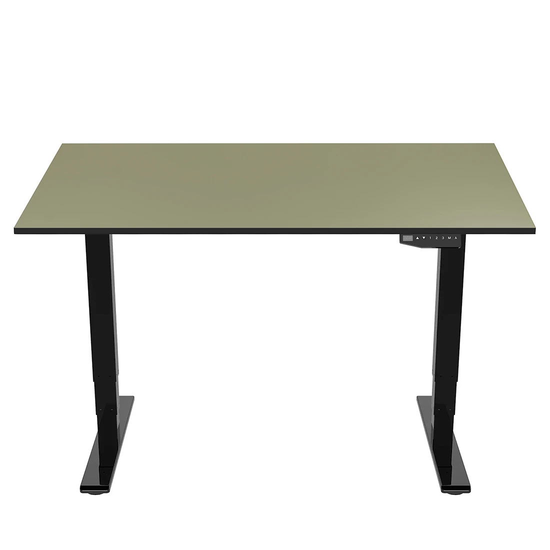 Elektryczne biurko loftowe z regulacją wysokości 138x68 czarno pistacjowe Spacetronik SPE-O230AB Magnus
