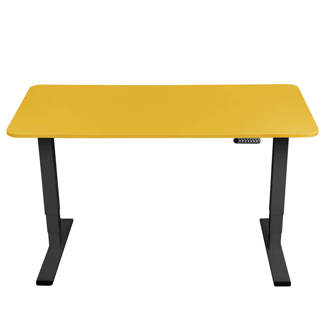 Elektryczne biurko z regulacją wysokości 140x70 musztardowo czarne Spacetronik SPE-O226AB Magnus