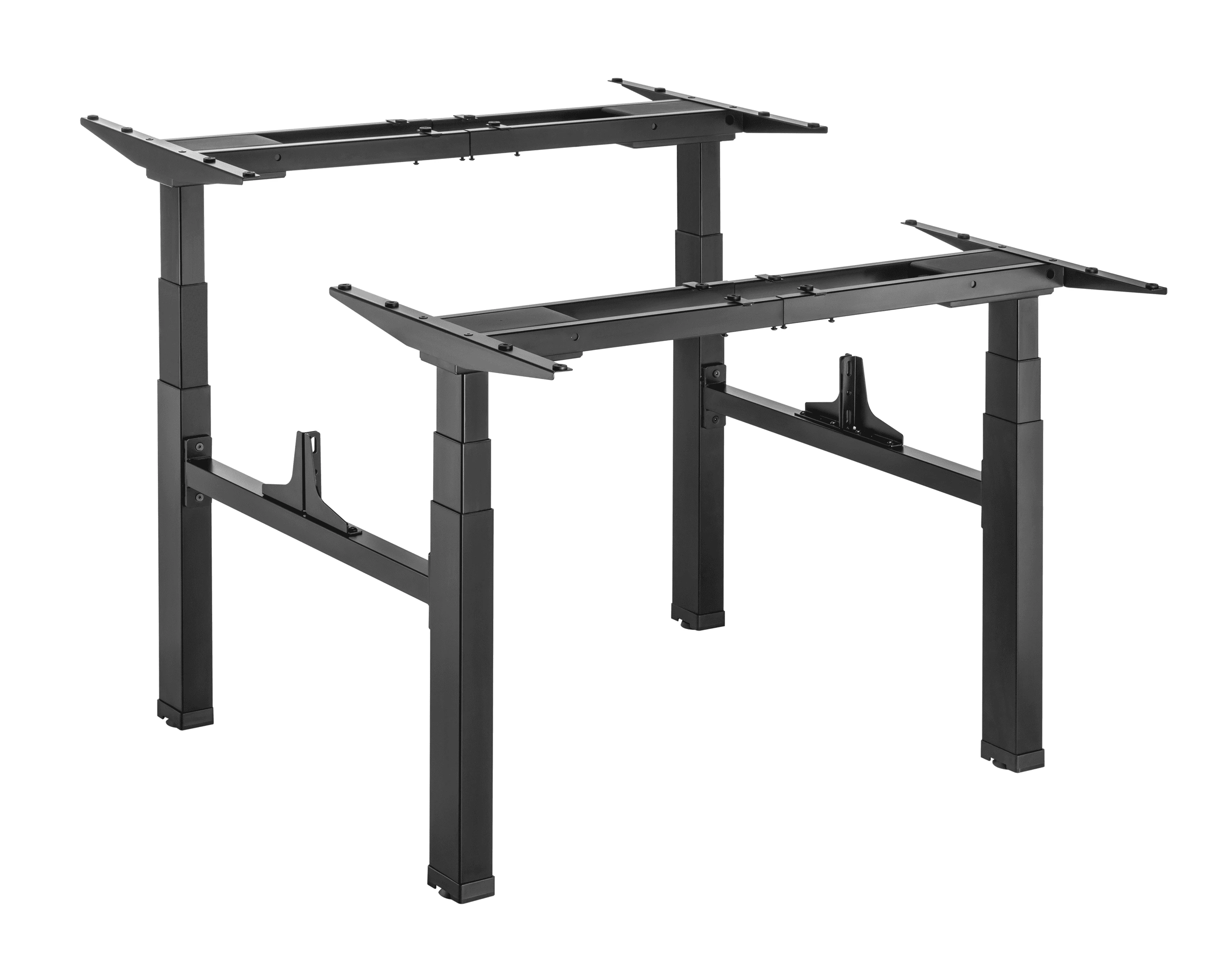 Stelaż biurkowy z czterema silnikami podwójny duży stół czarny Spacetronik SPE-440B