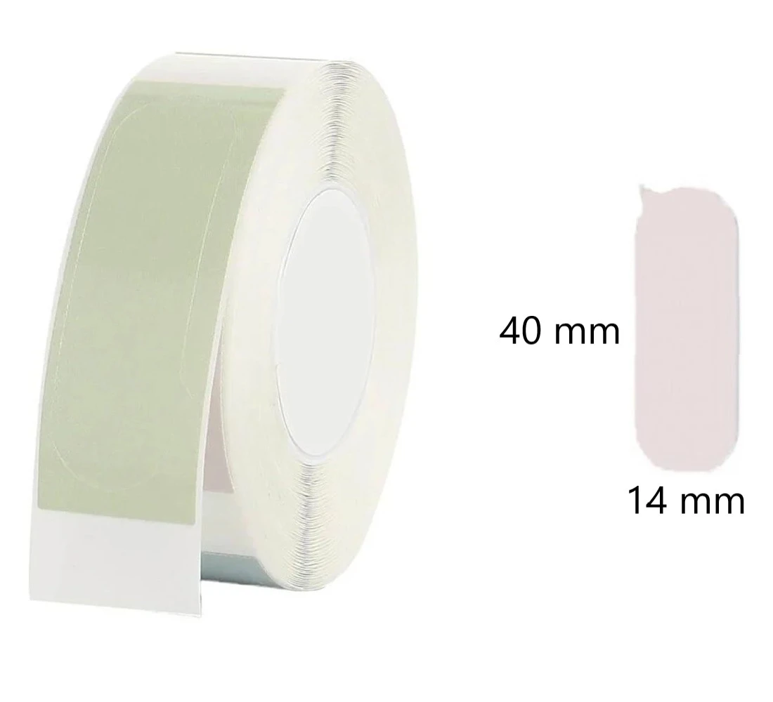 Etykiety na rolce do drukarek Niimbot z serii D dymki kolorowe 14x40mm 160 sztuk