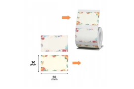 Etykiety seria B Niimbot 50x30 mm 230 szt kwiaty