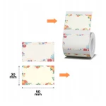 Etykiety seria B Niimbot 50x30 mm 230 szt kwiaty