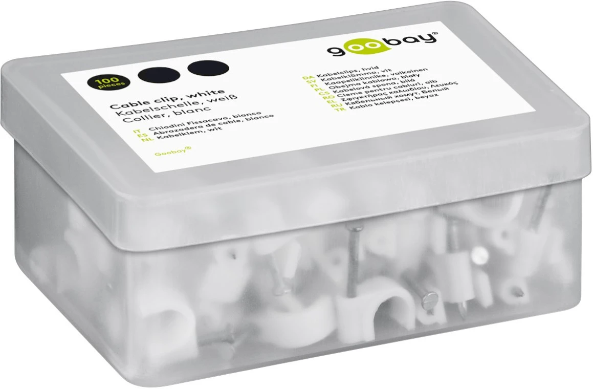 Flop Goobay uchwyt kabla okrągły 16mm 100szt