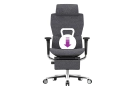 Fotel ergonomiczny biurowy 3D z podnóżkiem Spacetronik Torhild Szary OUTLET