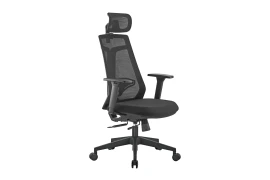 Fotel ergonomiczny biurowy z podłokietnikiem Spacetronik GRINGO-45 czarny OUTLET