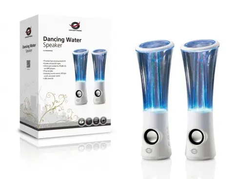 Głośniki komputerowe Tańcząca woda Conceptronic 2x6W - Białe / BEZ WODY !!! OUTLET