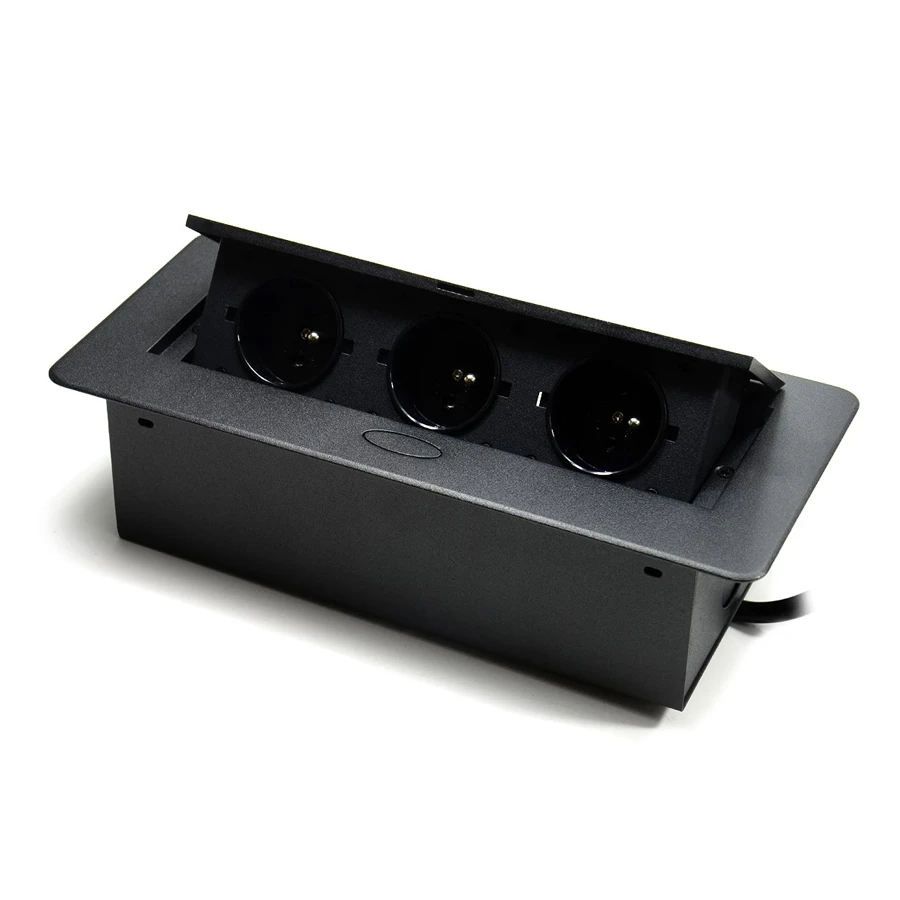 Gniazda blatowe otwierane chowane w blat Spacetronik SPS-D33B OUTLET