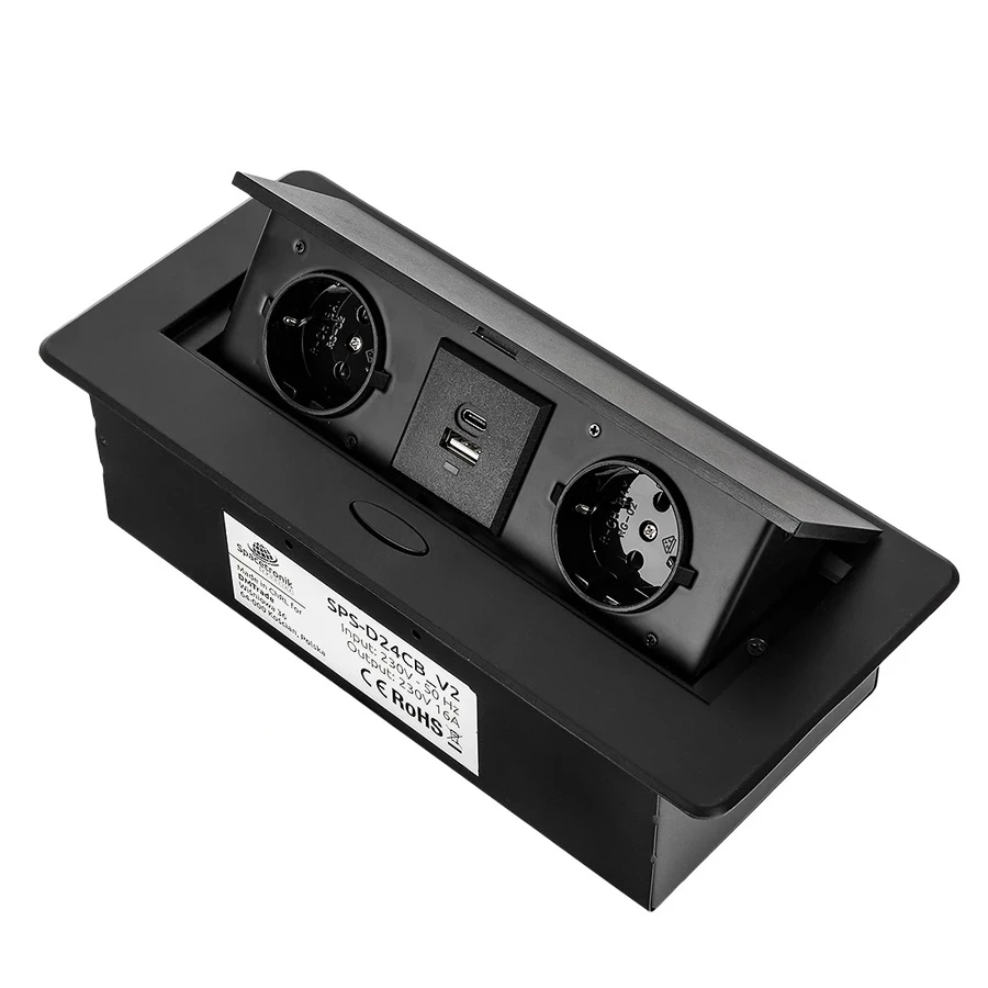 Gniazdka chowane w blacie Spacetronik SPS-D24CB V2 OUTLET