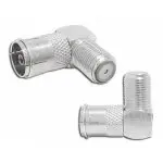 Adapter TV Gniazdo F / Gniazdo TV IEC kątowe - 1szt