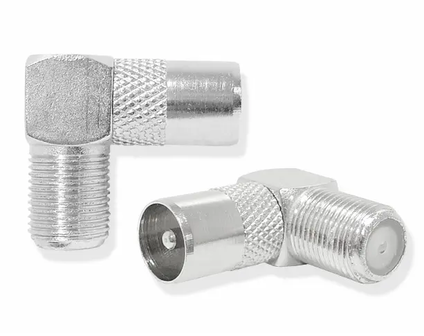 Gniazdo F / Wtyk TV kątowe - 1szt