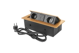 Gniazdo Meblowe z ładowarką USB złote Spacetronik SPS-D24CG