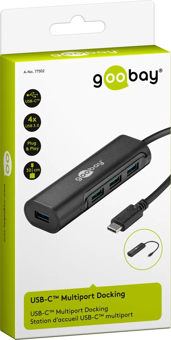 Adapter HUB rozgałęźnik USB-C 4xUSB 3.0 Goobay