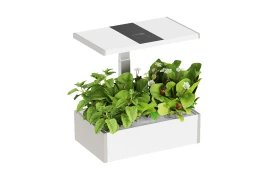 Inteligentna doniczka 10l SMART Garden biało - szara z ekranem LCD na ulubione rośliny przez cały rok Spacetronik SPGC20