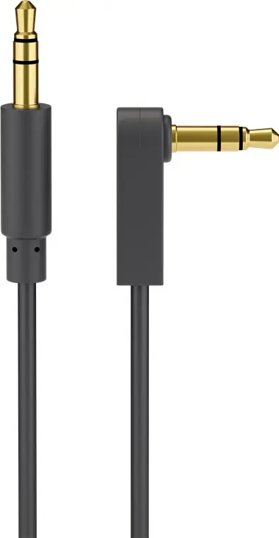 Kabel audio Jack 3,5mm AUX wtyk-wtyk Goobay kątowy 1,5m