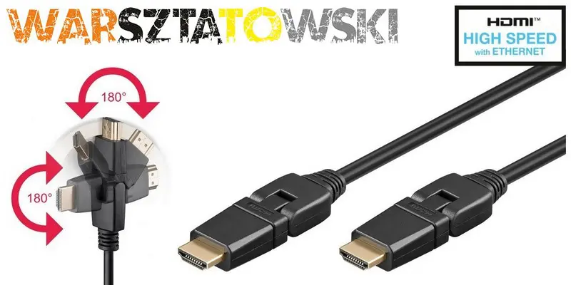 Kabel HDMI™ Obrotowy Goobay Czarny 1,5m