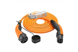 Kabel EV HELIX Type 2 LAPP 22kW 32A orange 5m