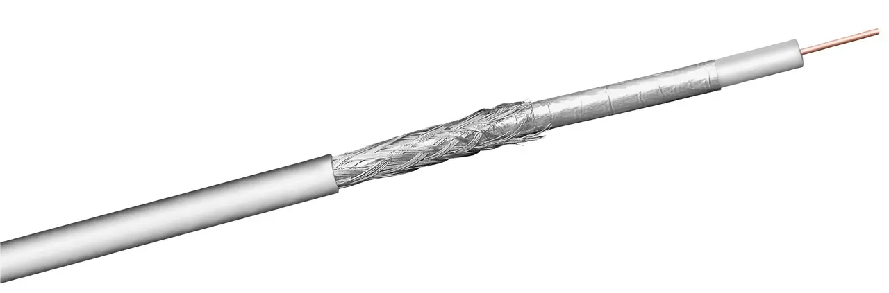 Kabel Koncentryczny RG6 Goobay 1,13 CU 100dB Dual-shield 2xEKR oplot x128