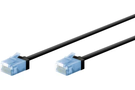 Kabel LAN Patchcord CAT 6A EXTRA FLEX czarny 1m