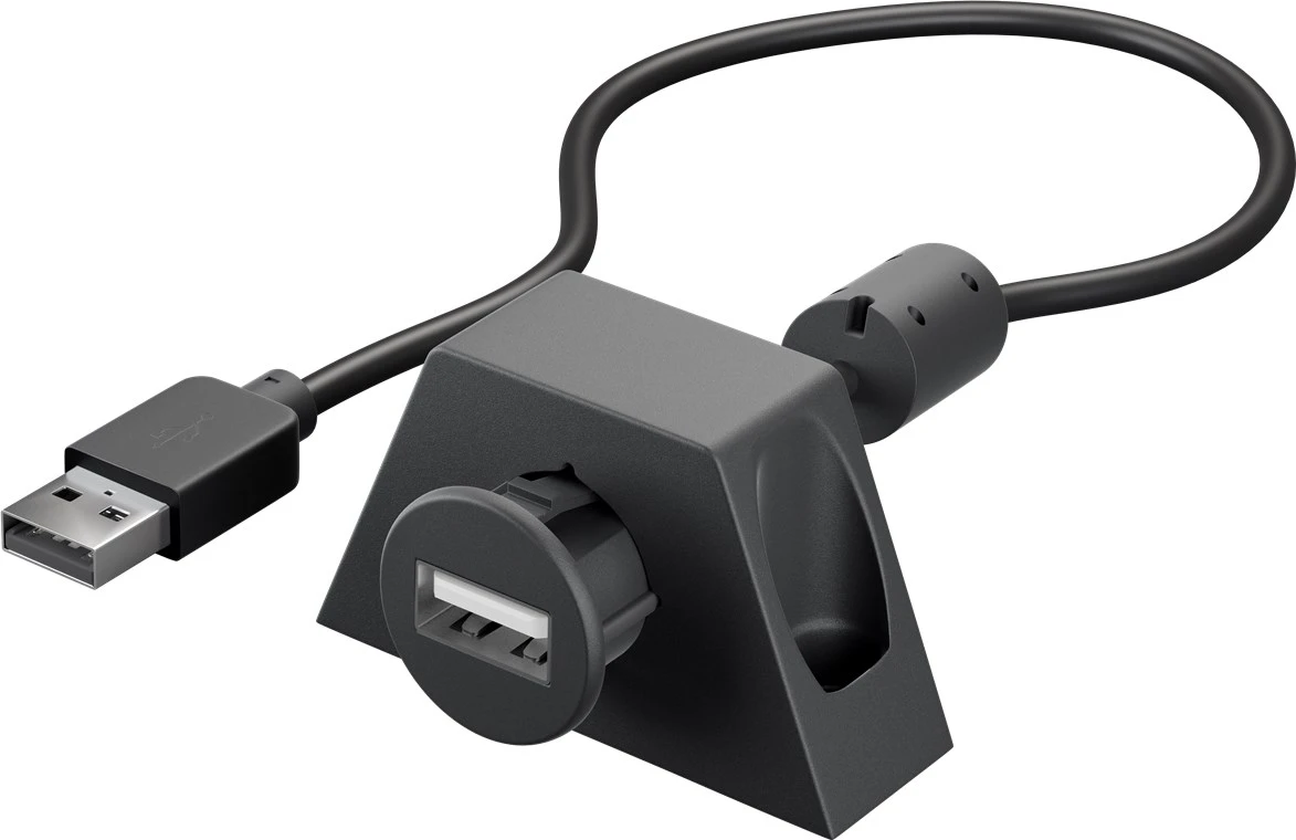 Kabel przedłużacz USB 2.0 z uchwytem montażowym Goobay 1,2m