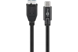 Kabel USB-C - USB 3.0 micro-B do dysk. Goobay 0.6m