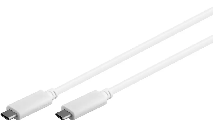 Kabel USB-C - USB-C 3.1 goobay, biały 0,5m