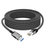 Karta sieciowa USB Gigabit, kabel adapter Ethernet USB-A 3.0 do RJ45 Spacetronik, 5m