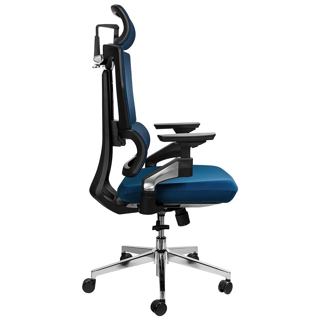 Krzesło biurowe ergonomiczne Spacetronik BARD niebieskie OUTLET