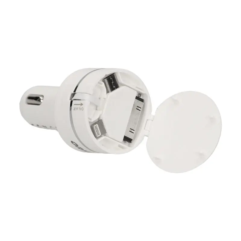 Ładowarka samochodowa USB 3w1 z zwijanym kablem ORNO OR-AE-1390