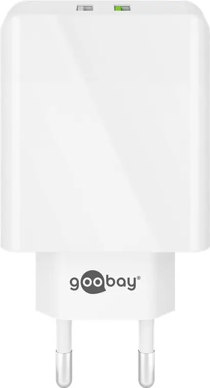 Ładowarka sieciowa 2x USB QC 3.0 28W Goobay biała